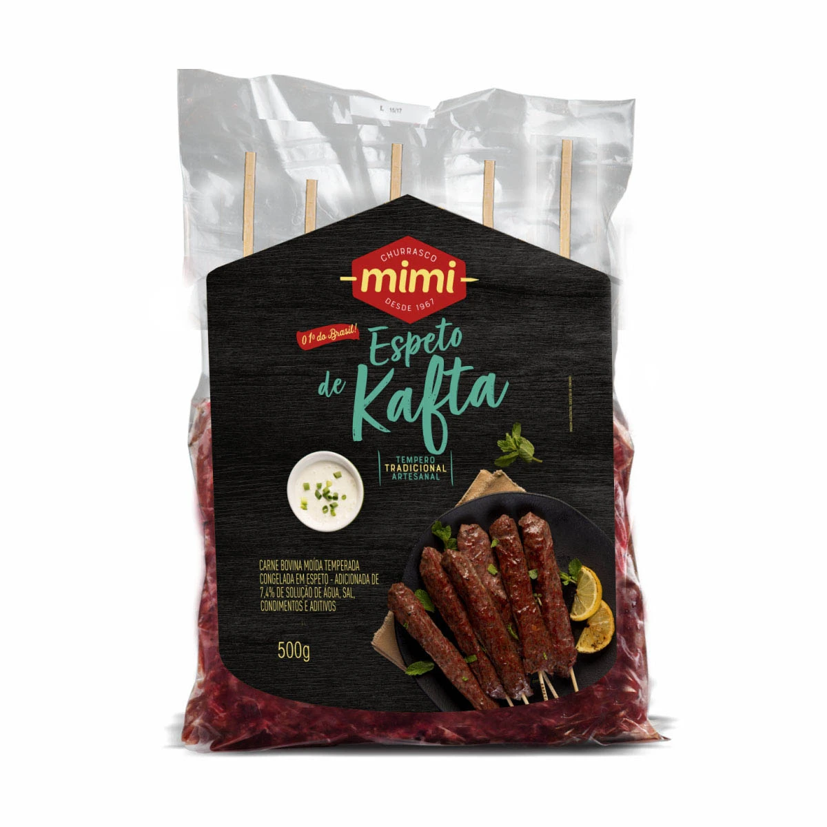 Espetinho Kafta Mimi 500g (Pacote com 5 espetos)