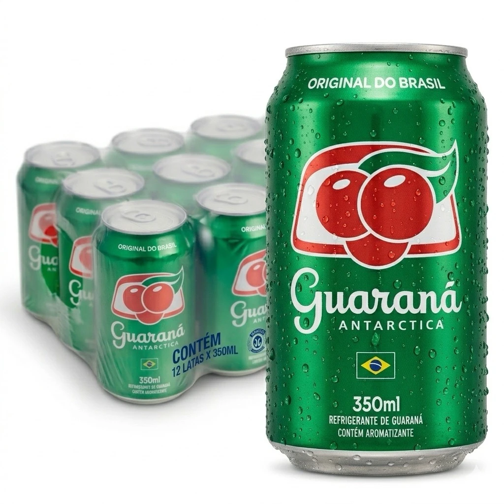 Guaraná Antarctica Tradicional 350ml (Pack com 12 Latas)