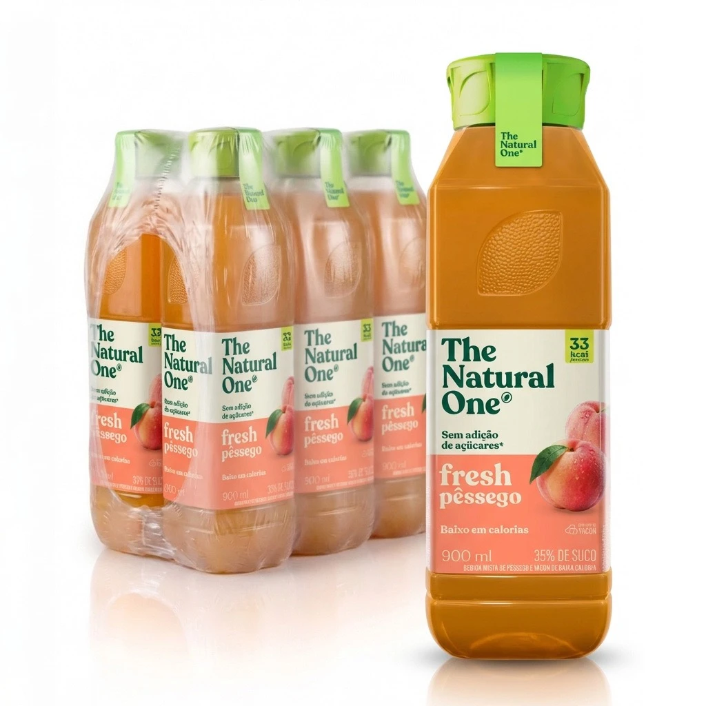 Suco de Pêssego Natural One Fresh 900ml (Pack com 6 Unidades)