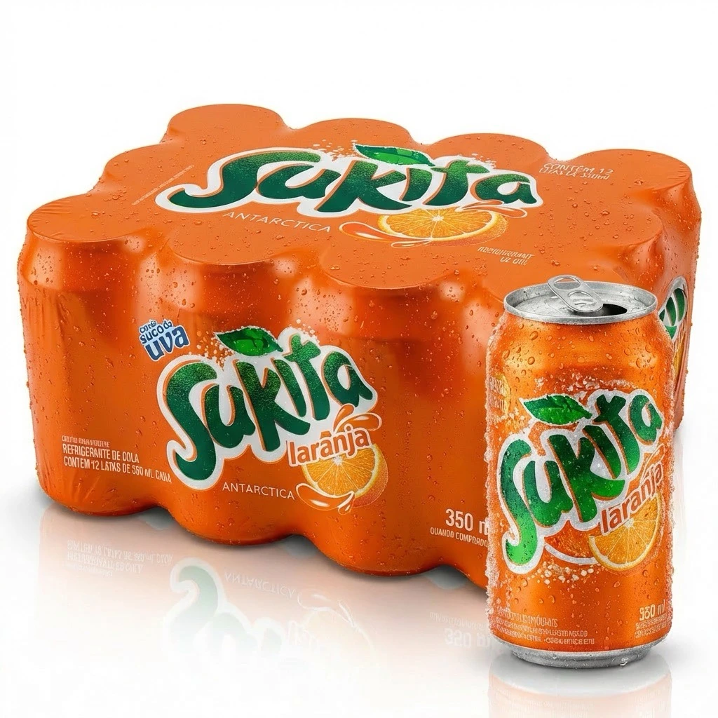 Sukita Laranja 350ml (Pack com 12 Latas)