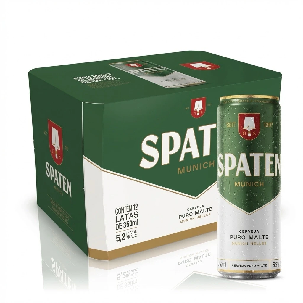 Spaten Puro Malte 350ml (Pack com 12 Latas)