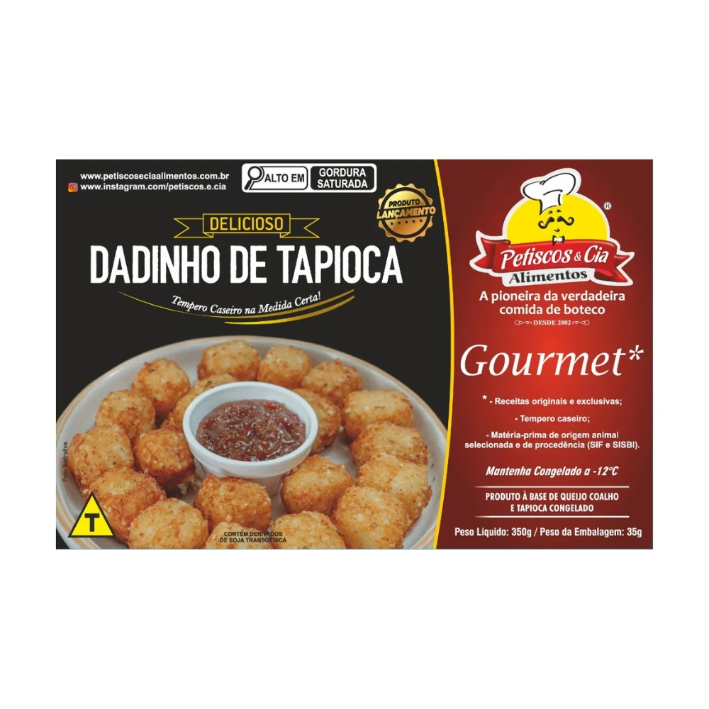 Dadinho de Tapioca com Queijo Coalho Petiscos & Cia 350g