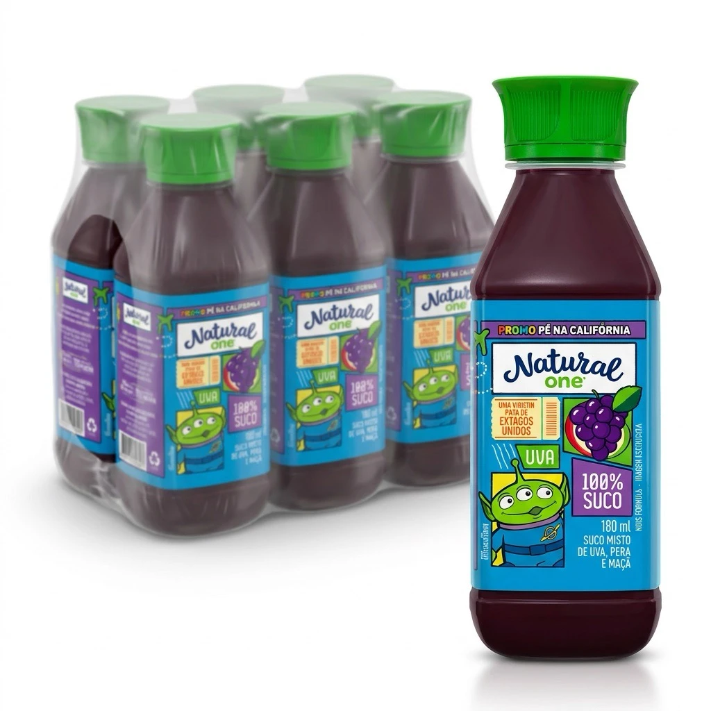 Suco de Uva Natural One 180ml (Pack 6 unidades)