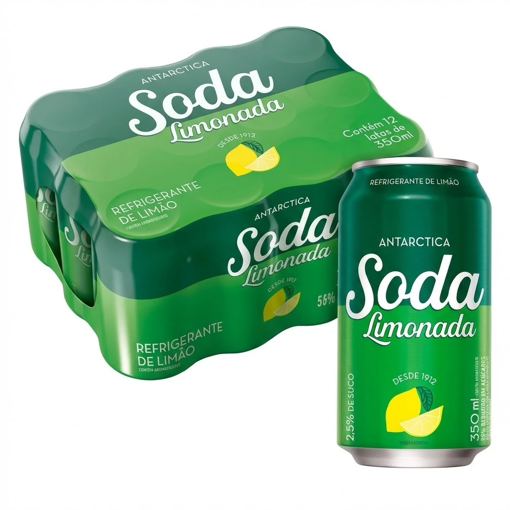 Soda Antarctica Tradicional 350ml (Pack com 12 Latas)