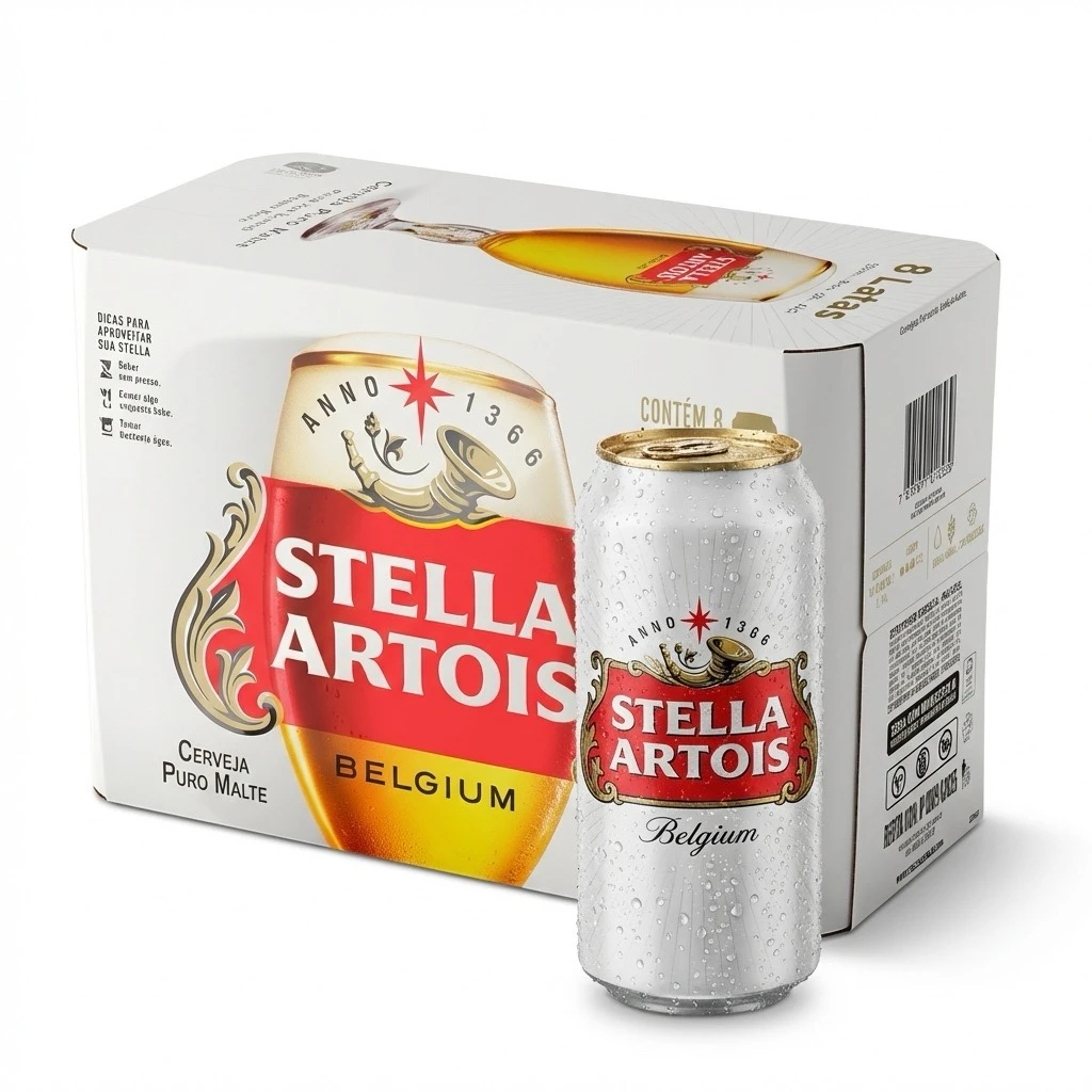 Stella Artois 350ml (Pack com 8 Latas)