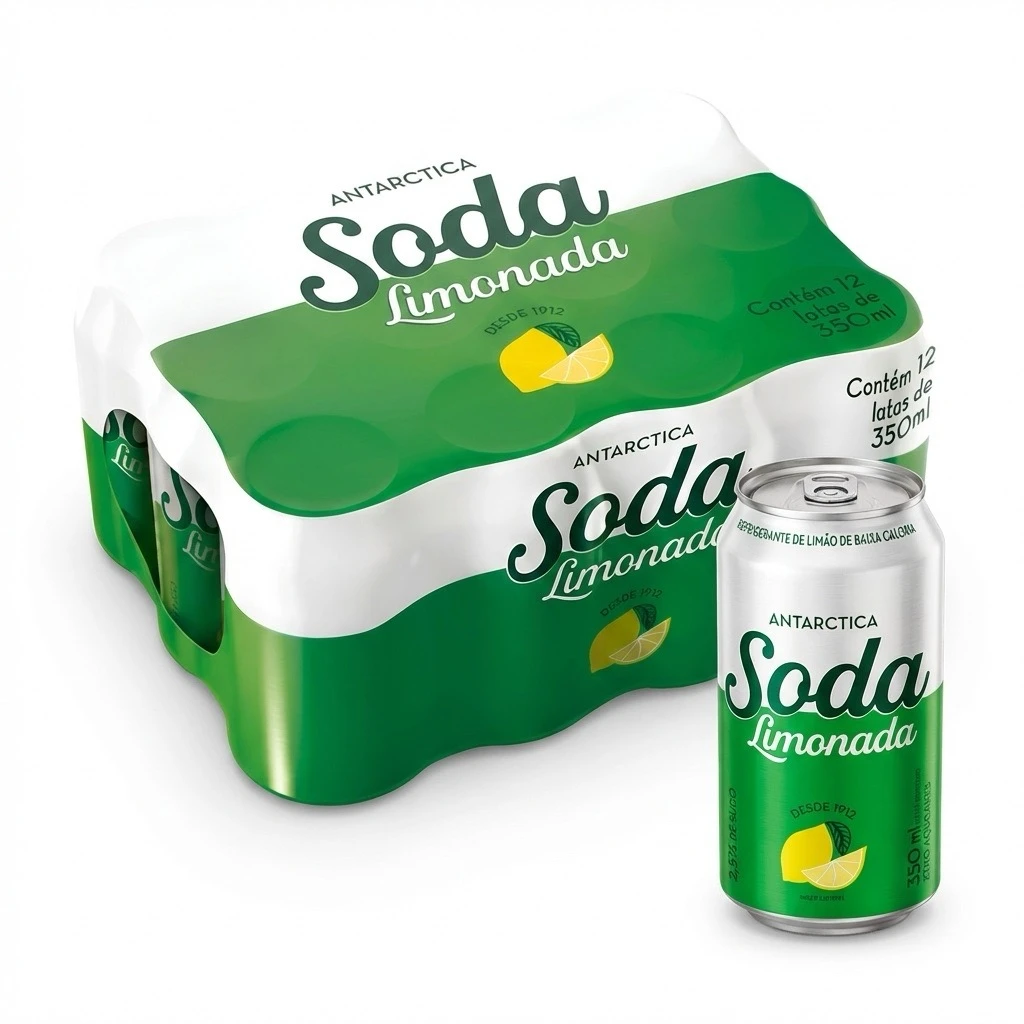 Soda Antarctica Zero 350ml (Pack com 12 Latas)