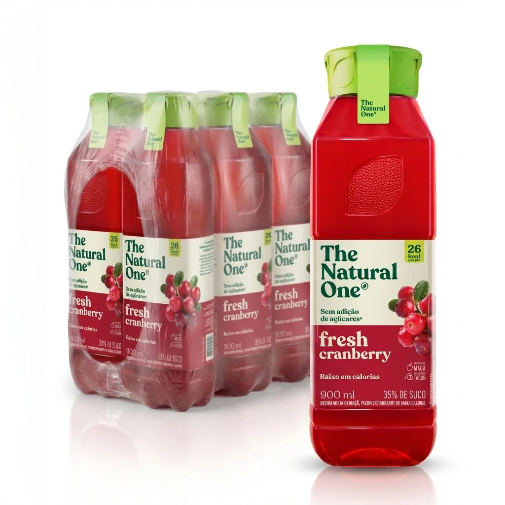 Suco de Cranberry Natural One Fresh 900ml (Pack com 6 Unidades)