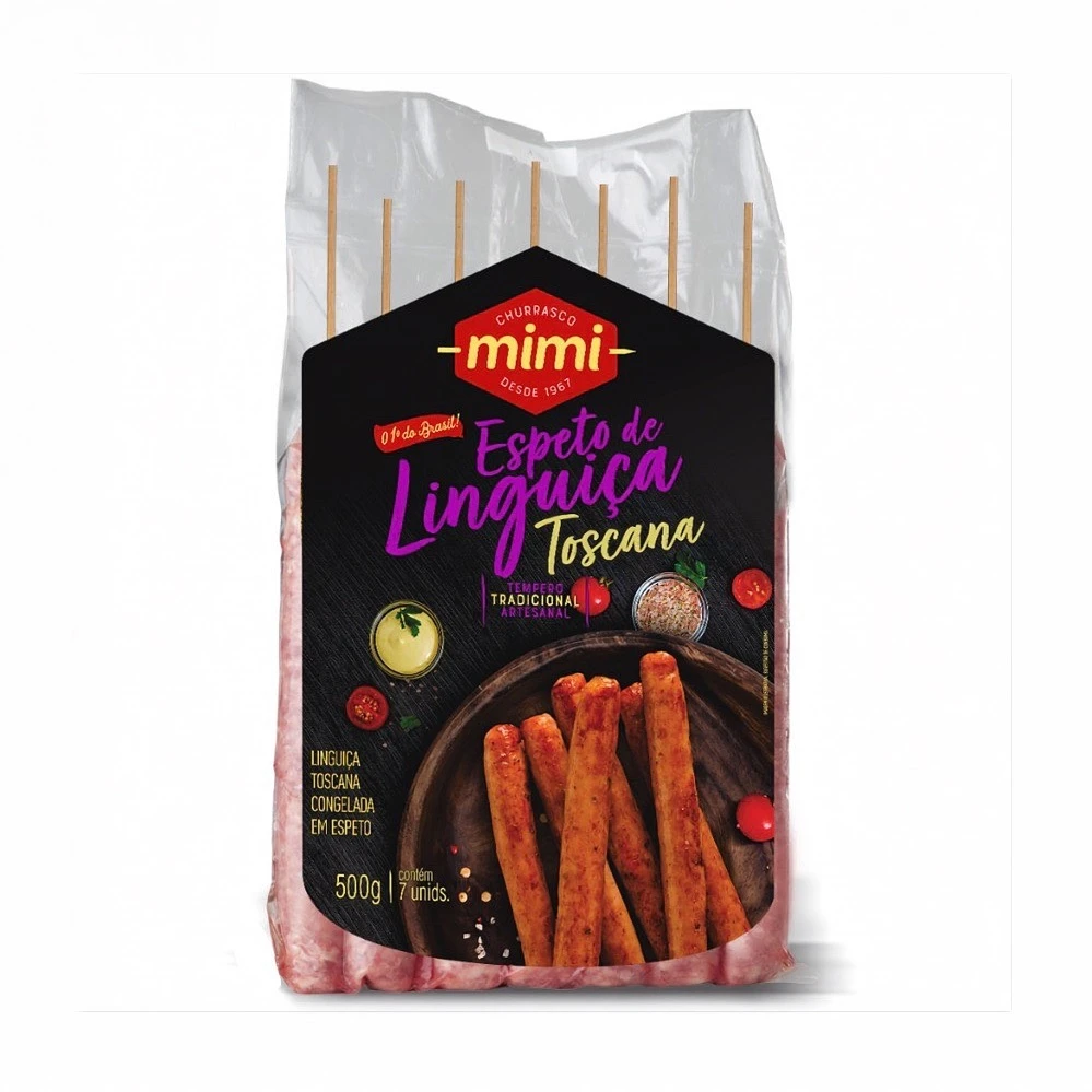 Espetinho Linguiça Toscana Mimi 500g (Pacote com 6 espetos)